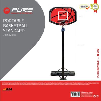 9. PURE 2 IMPROVE ADJUSTABLE BASKETBALL SET 1.90-3.04M
