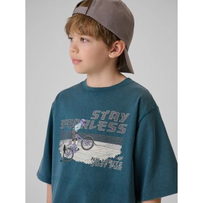 3. Boy's cotton T-shirt 4F 4FJRSS26TTSHM4279-46S
