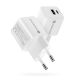 6. EVERACTIVE GAN WALL CHARGER 1 X USB, 1 X USB-C QUICK CHARGE 3.0 20W WHITE SC-330Q