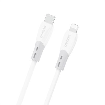 Dudao L25SX 30W USB-C - Lightning Cable with Soft Silicone Braid 1m - White