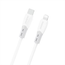 Dudao L25SX 30W USB-C - Lightning Cable with Soft Silicone Braid 1m - White