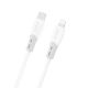 Dudao L25SX 30W USB-C - Lightning Cable with Soft Silicone Braid 1m - White