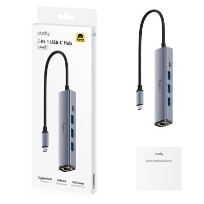 4. CUDY UH605 Hub 5-IN-1 USB with GbE