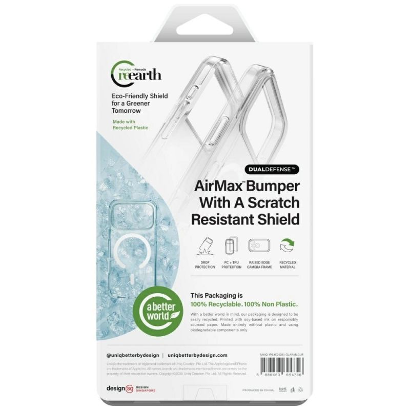 7. Uniq Clario Magclick Charging Case for iPhone Air - Transparent