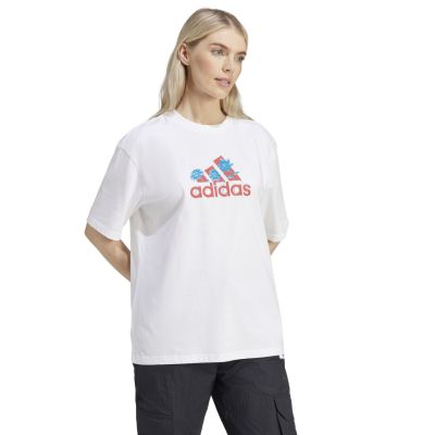 12. adidas Flower Pack Badge of Sport Women's T-Shirt White IT1421