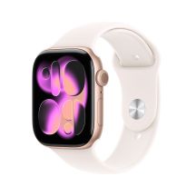 Apple Watch Series 11 GPS 46mm Rose Gold Aluminum Case with Light Blush Sport Band - M/L
