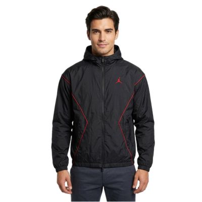 4. Men's Air Jordan Essentials Warm-Up Jacket Black - HF9333-011