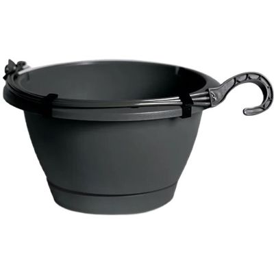 10. RESPANA HANGING FLOWER POT ANTHRACITE 24CM