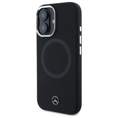 2. Mercedes MEHMP16S23SUTTK iPhone 16 6.1" black/black hardcase Silicone Tonal Logo MagSafe