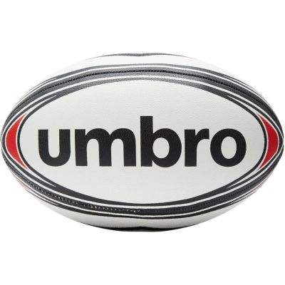 4. UMBRO 26762U RUGBY BALL SIZE 5 WHITE/RED/BLACK