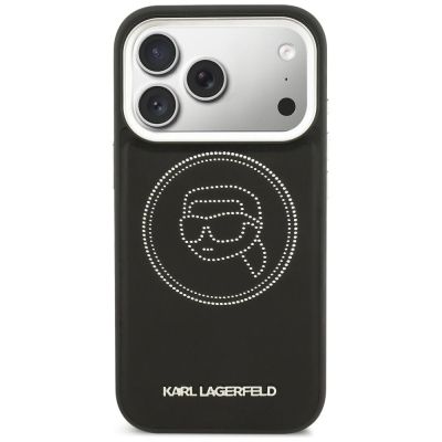 3. Karl Lagerfeld K Head Point Logo MagSafe Case for iPhone 17 Pro - Black