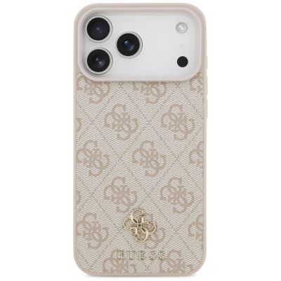 3. Guess 4G Small Classic Logo MagSafe Case for iPhone 17 Pro Max / 18 Pro Max - Pink