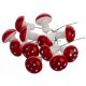 16. DECORATIVE FIGURINE OF MUSHROOMS ON WIRE 9 PCS