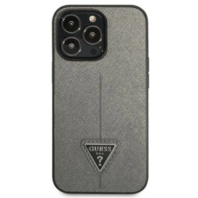 3. Guess GUHCP14XPSATLG iPhone 14 Pro Max 6.7 "silver / silver hardcase SaffianoTriangle Logo
