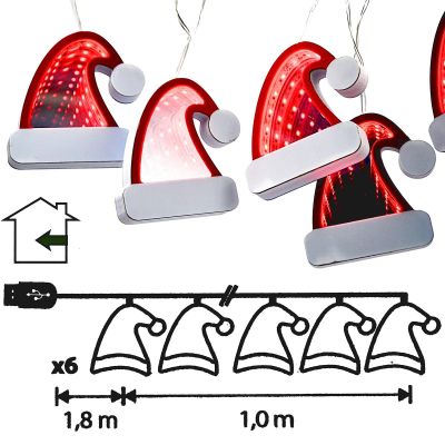 5. LAMPS WIRES GARLAND LED SANTA CLAUS HATS USB