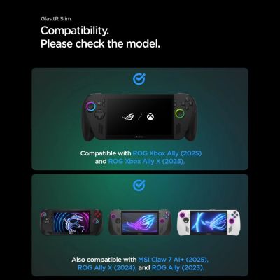 5. Spigen Glas.tR Slim Tempered Glass 2-Pack for ROG Xbox Ally X (2024/2025) / ROG Xbox Ally (2025) / ROG Ally (2023) / MSI Claw 7 AI+