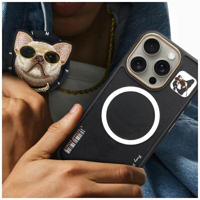 9. Nimmy Glasses Cool Dog MagSafe Case for iPhone 16 Pro - Black