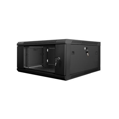 5. Lanberg WF01-6604-10B single-section cabinet (4U; 280mm / 600mm / 600 mm; wall-mounted; Glass; 19''; black)