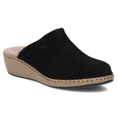 2. Black leather wedge sandals Filippo DK7567