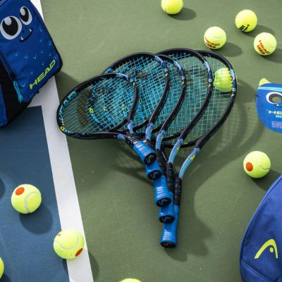 4. Head Novak 23 cv3 3/4 tennis racket with cover, black and blue, 235014 SC06