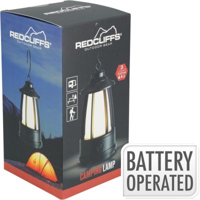 9. FLASHLIGHT CAMPING LAMP BATTERIES 15X8X8CM REDCLIFFS