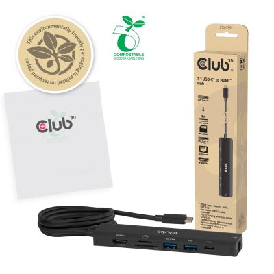 5. CLUB3D CSV-2555 Wired Docking Station, Black