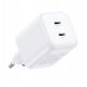 4. Ugreen GaN 45W 2xUSB-C Charger - White