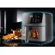8. ELDOM FAT-FREE FRYER FR45 FRITELO 1500W TEMP REGULATION 80-200°C GLASS WINDOW IN THE CONTAINER TOUCHSCREEN CONTROL PANEL