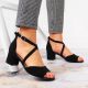 6. Sergio Leone W SK367A black block heel sandals