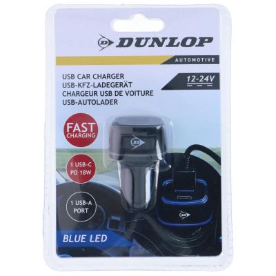 4. DUNLOP MULTI USB A + USB C CAR CHARGER