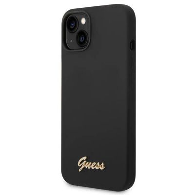 2. Guess GUHCP14MSLSMK iPhone 14 Plus 6.7 "black / black hard case Silicone Vintage Gold Logo