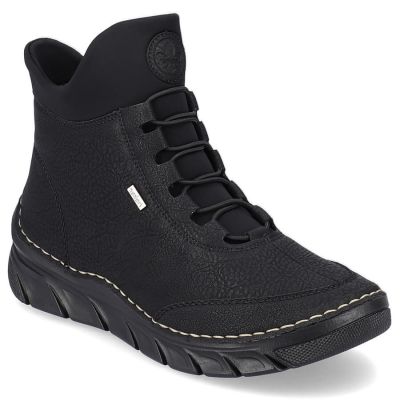 25. Women's insulated black ankle boots Rieker 55069-00