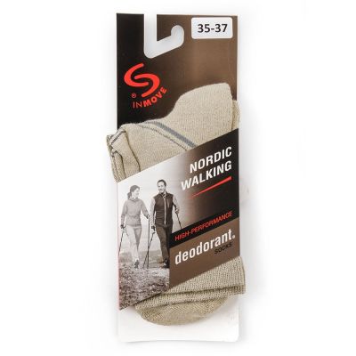 NORDIC WALKING DEODORANT socks, beige