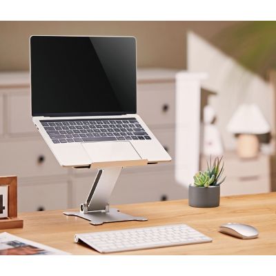 13. GEMBIRD FOLDABLE NOTEBOOK STAND 15.6" SILVER
