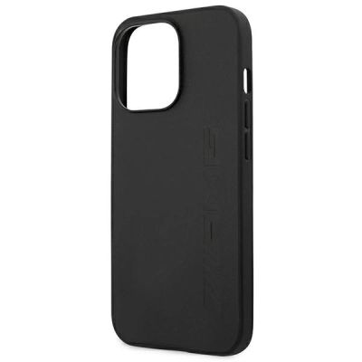 6. AMG AMHCP14LDOLBK iPhone 14 Pro 6.1 "black / black hardcase Leather Hot Stamped