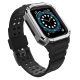 Protect Strap Band for Apple Watch 38/40/41mm Armored Case Strap - Black, Silver