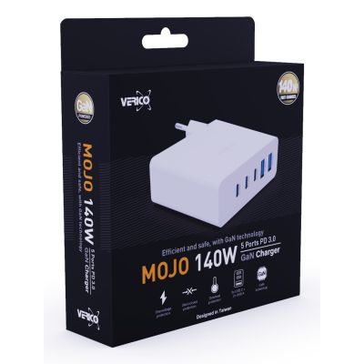 3. Verico 4OJ-ABGWE1-N1 Mobile Device Charger Laptop, Smartphone, Tablet, Phone White AC Fast Charging Internal