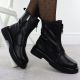 4. Women's leather ankle boots, black, Goe SS2N4145