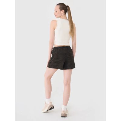 3. Women's casual waffle knit shorts 4F 4FRSS25TSHOF699-20S