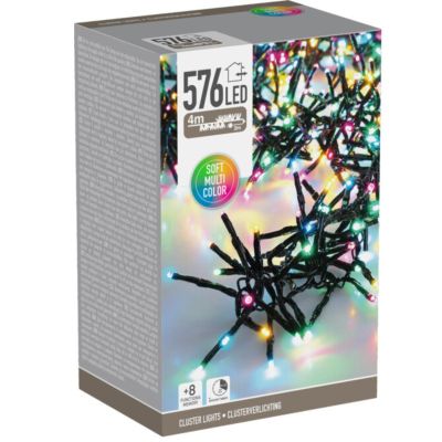 2. CHRISTMAS TREE LIGHTS CLUSTER LIGHT CHAIN 576 LED MACARON TIMER 4 COLORS