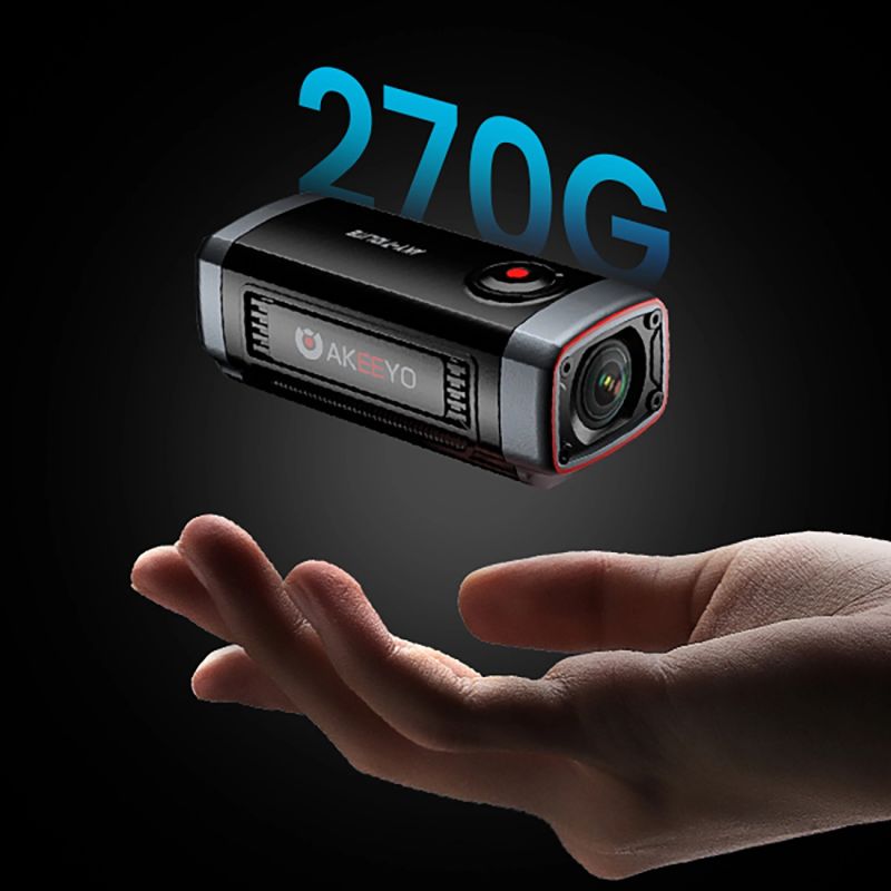 12. AKEEYO 710 Lite Handlebar Action Camera for Bikes and Motorcycles - Black