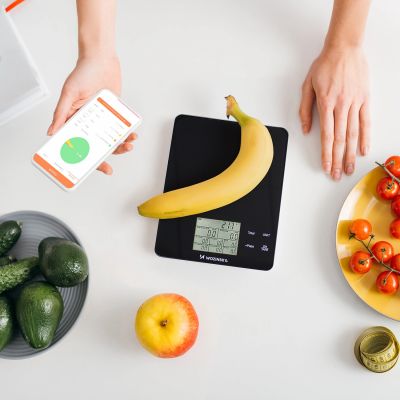 6. Wozinsky WIK-10 Smart Kitchen Scale with Digital Display, Bluetooth App - Black
