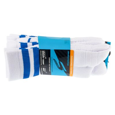Skechers 3pk Mens PF PBall Crew Socks S01373HP-WBL White 41-46
