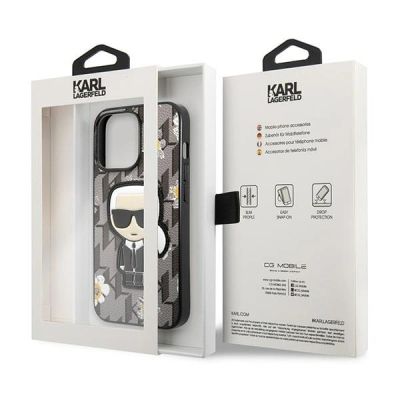 8. Karl Lagerfeld Flower Ikonik Karl case for iPhone 13 Pro / iPhone 13 - gray