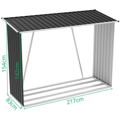 4. GARDEN HOUSE WOODEN SHELF STEEL SHELF 217x83x154CM