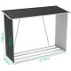 4. GARDEN HOUSE WOODEN SHELF STEEL SHELF 217x83x154CM