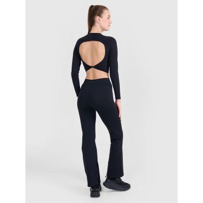 3. Women's seamless training pants with flared legs 4F 4FRSS25TFTRF1031-20S