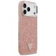 4. Guess Glitter Triangle Logo MagSafe Case for iPhone 17 Pro Max - Pink