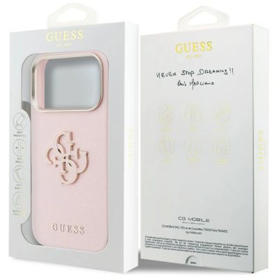 8. Guess FW Resin Logo Case for iPhone 17 Pro - Pink