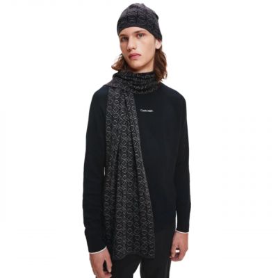 8. Calvin Klein Shadow Monogram Hat + Scarf M K50K507498